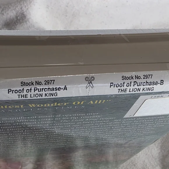 1995 The Lion King VHS New Sealed Disney 88 Min #2977 Masterpiece Collection - Picture 6 of 7
